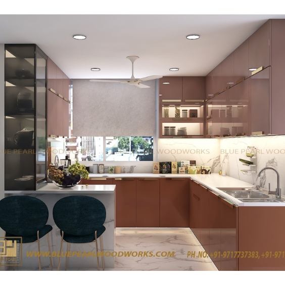 G Shaped Modular Kitchen Designs in Gurgaon & Dwarka